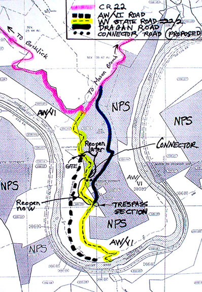 Woods Ferry; Public Access road work