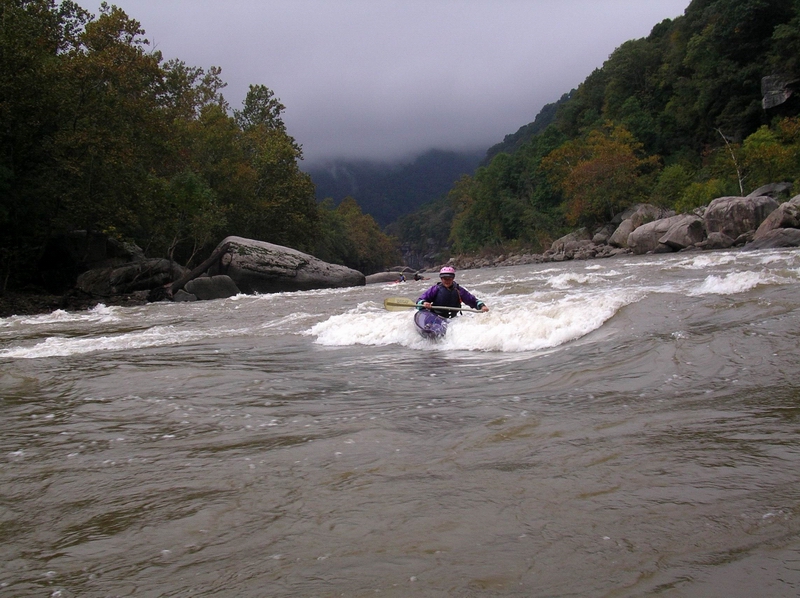 Surfing a fun wave at lower water