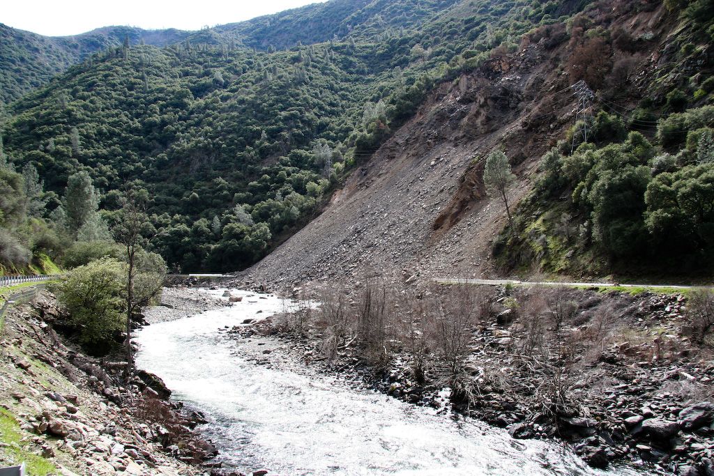 Landslide on Main Merced