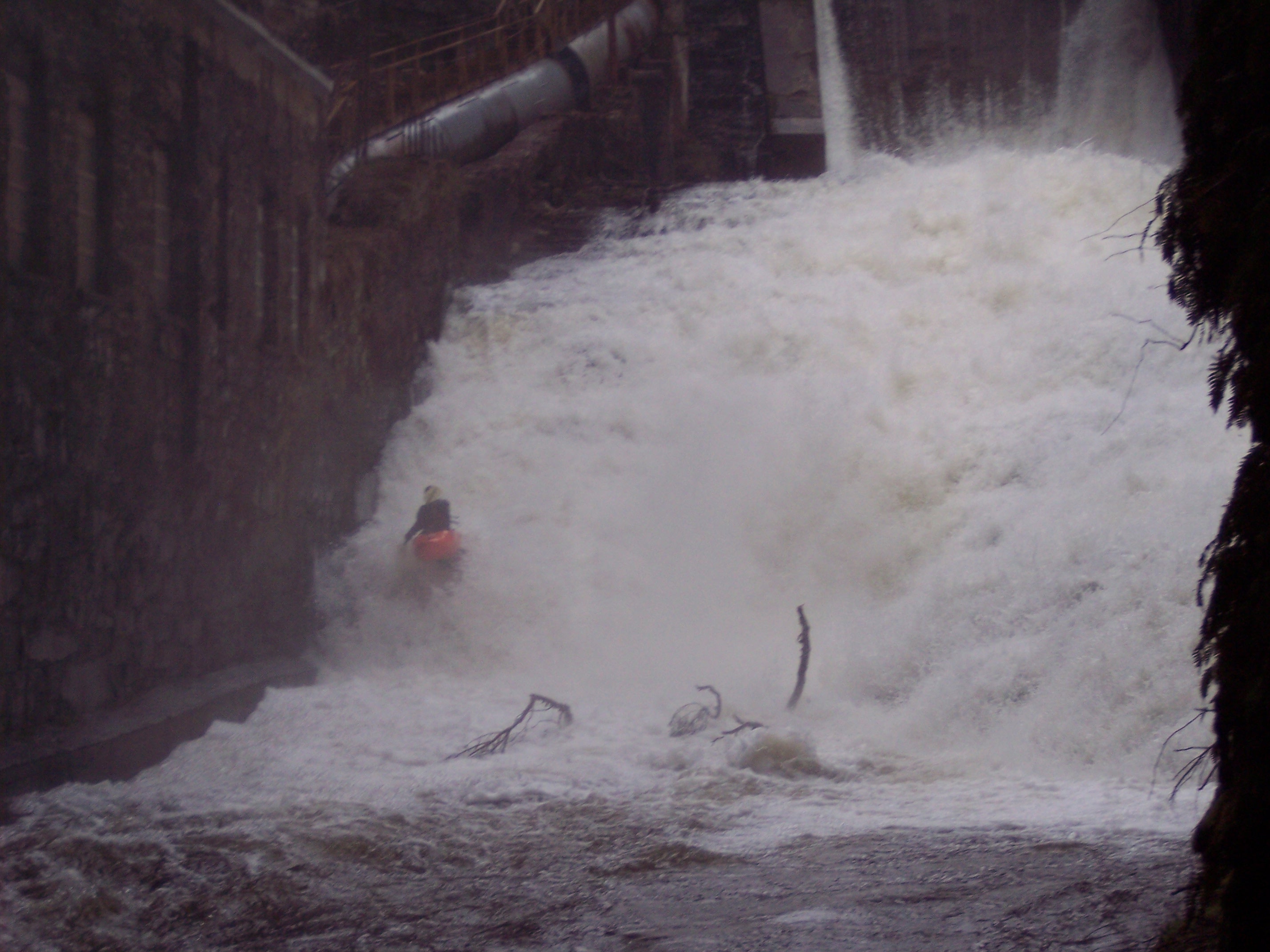 Mike running "The Dam Slide"