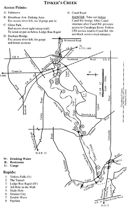 Tinker's Creek Map