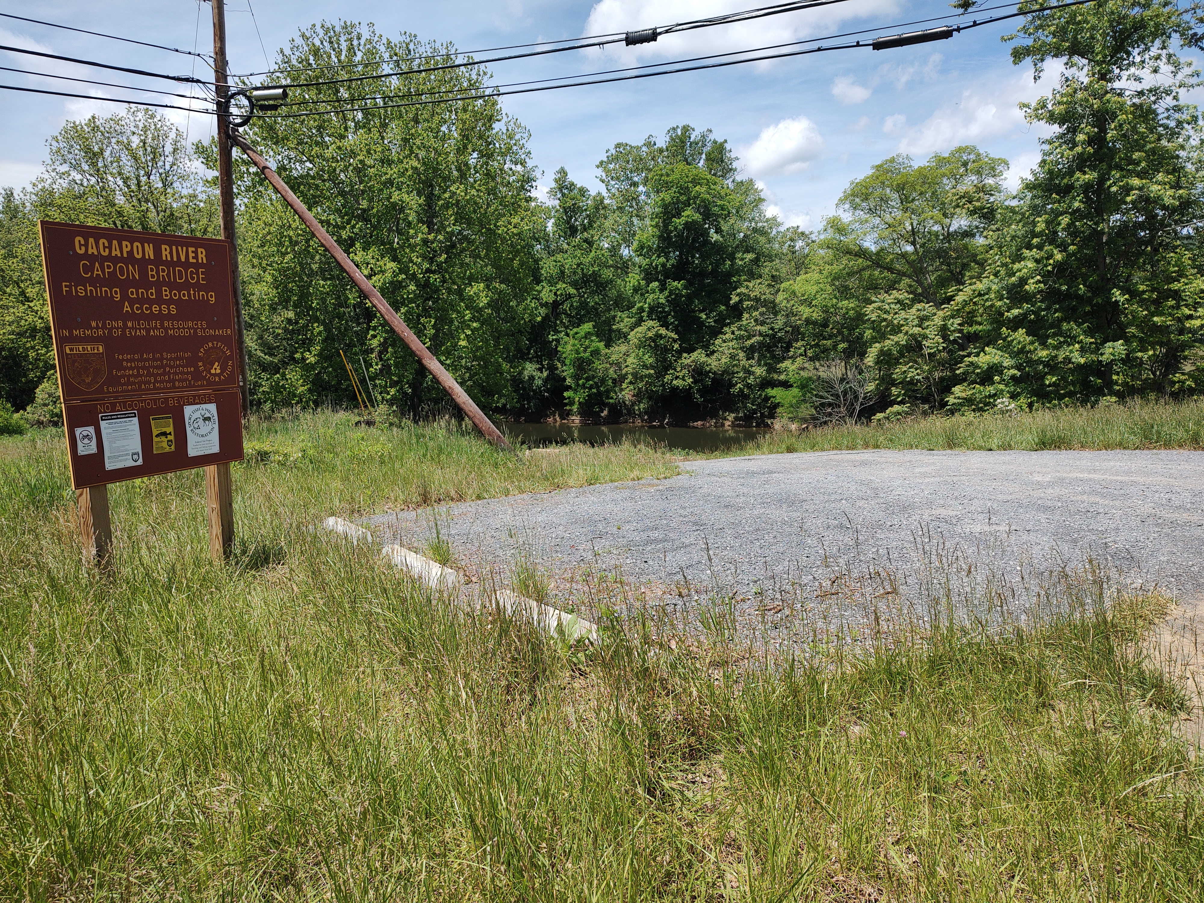 New Christian Church Rd river access - .25 mile upstream from Capon Bridge