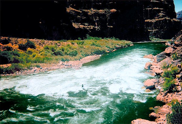 Kayaker Running Lava Falls