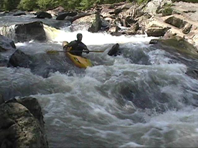Sliding down 2nd drop, Difficult Run