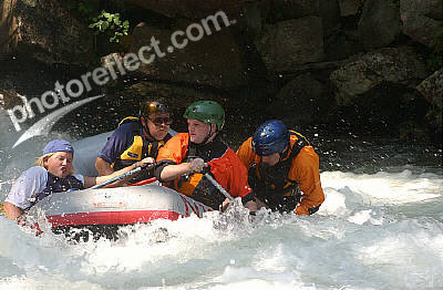 Rafting down Nantahala Falls