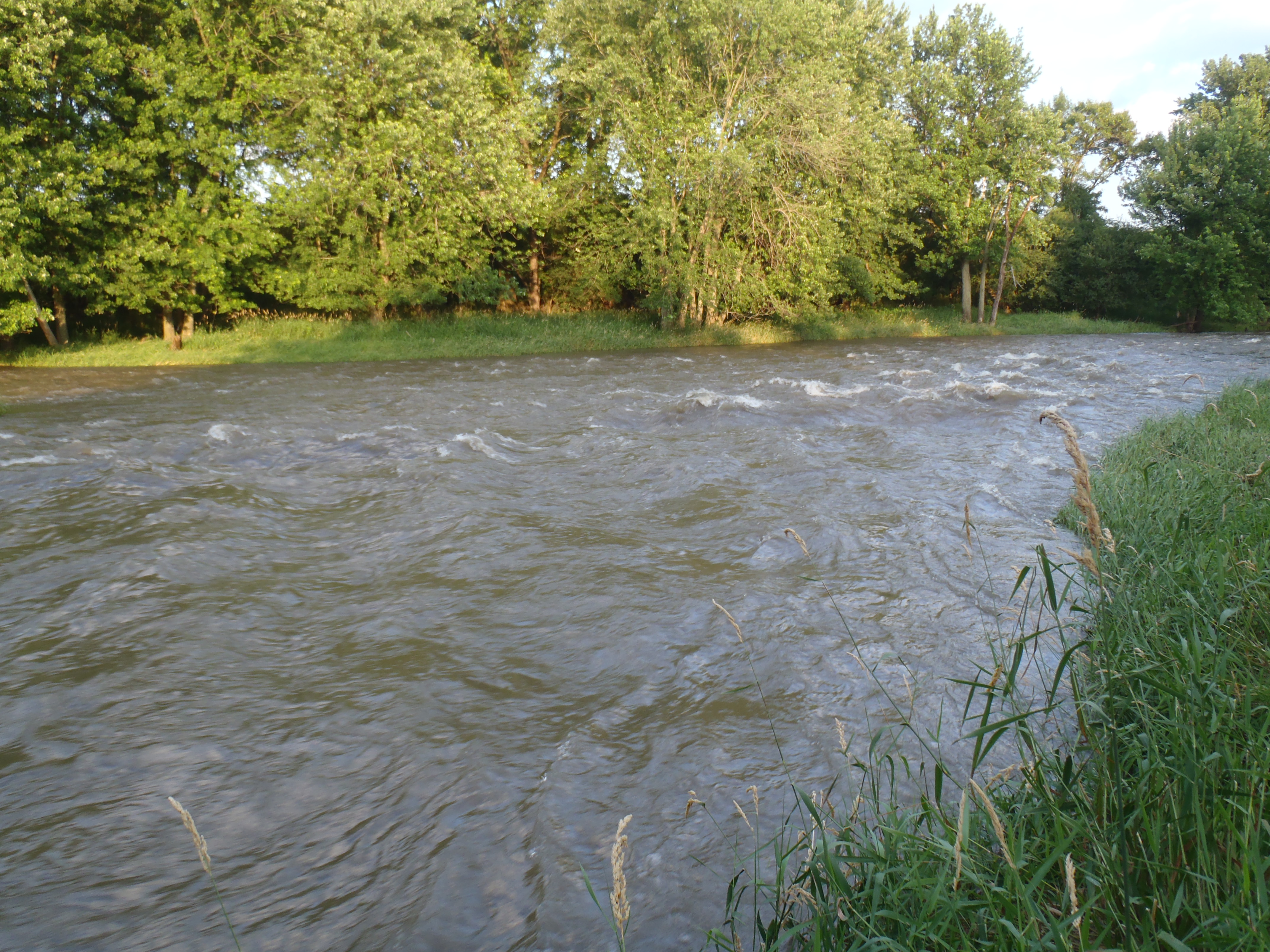 main channel, looking downstream to the main drop section ~1700cfs, 6/24/10