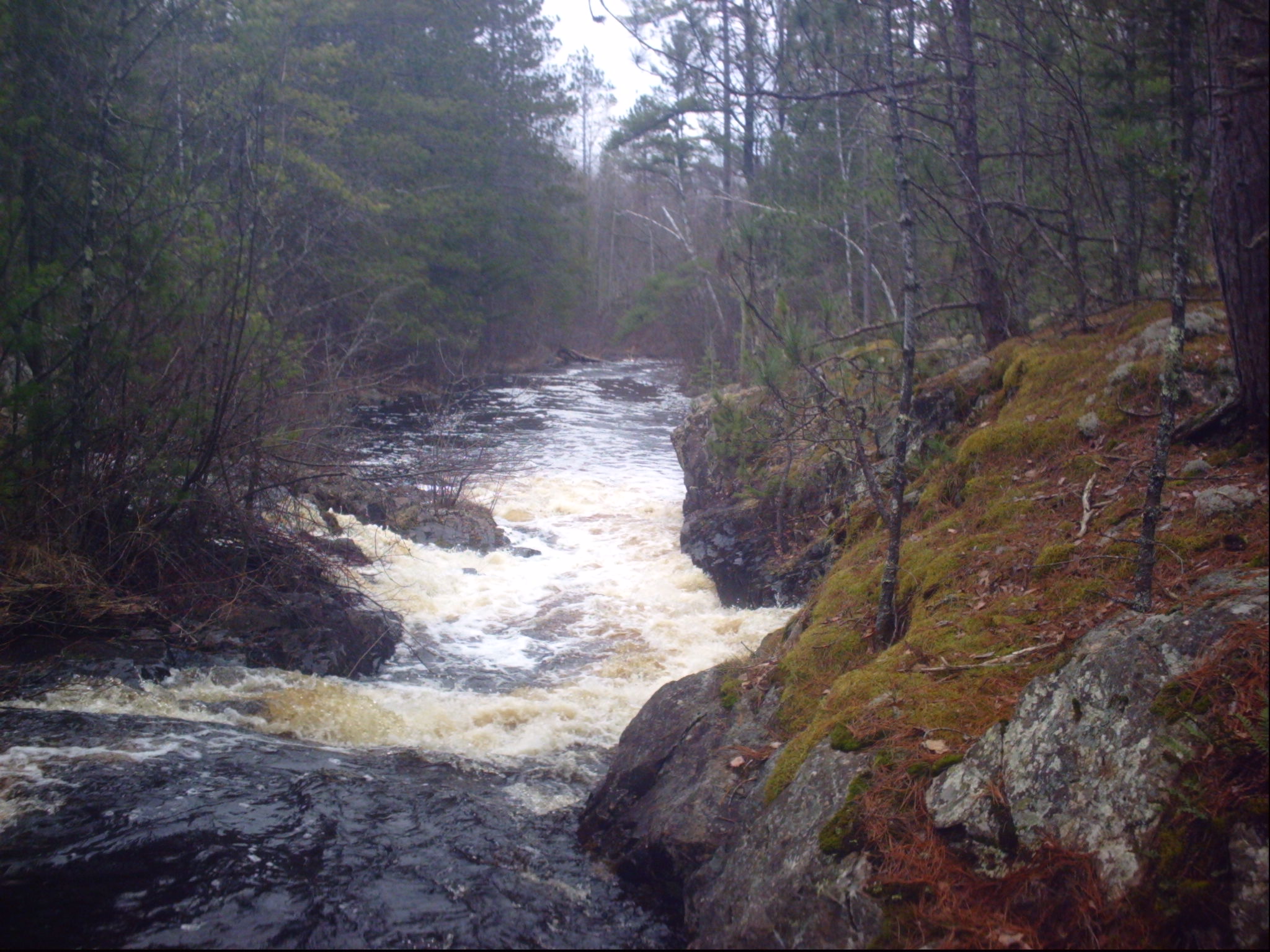 Looking down Split Falls