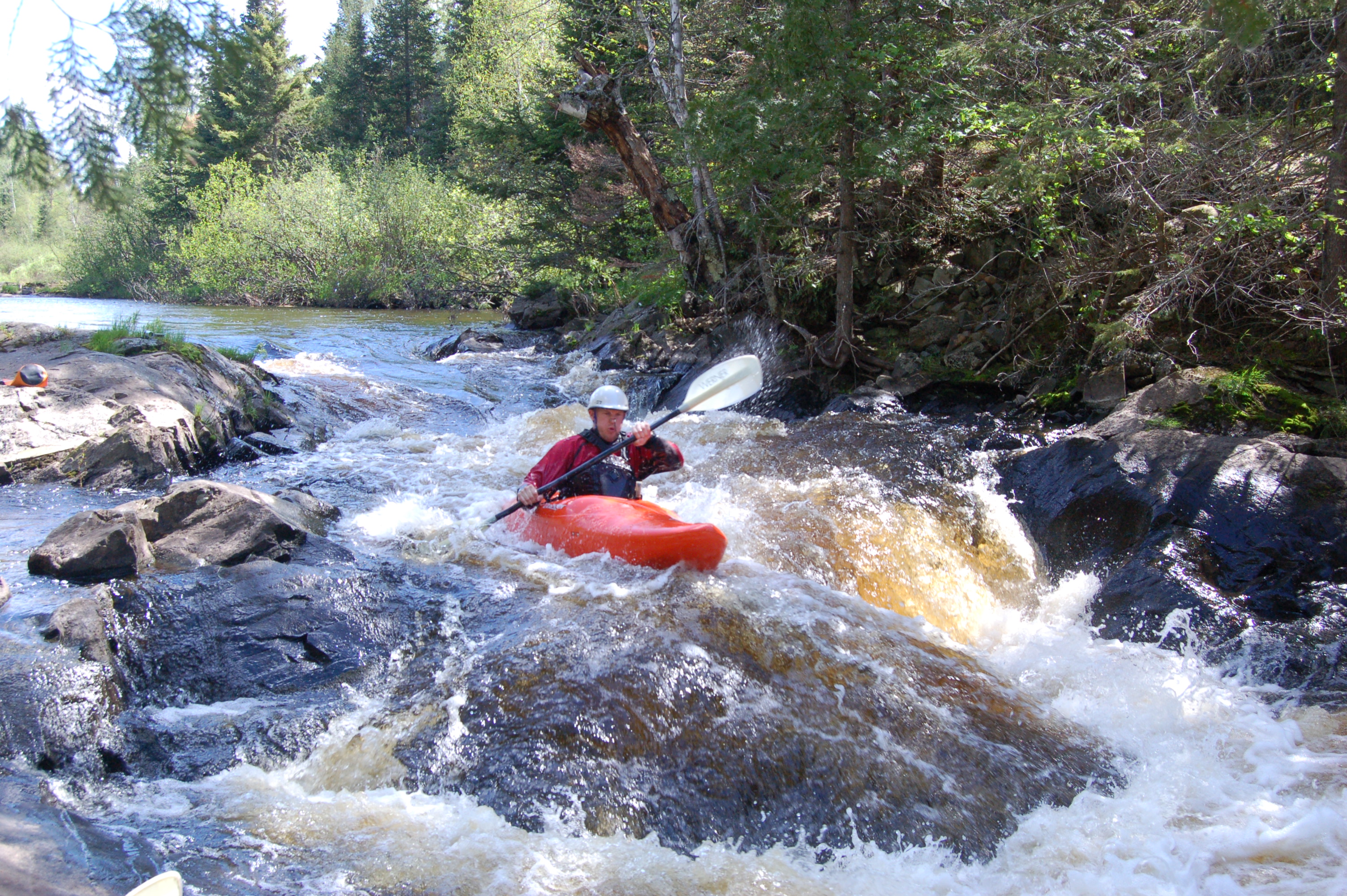 Tom running the top of the Falls