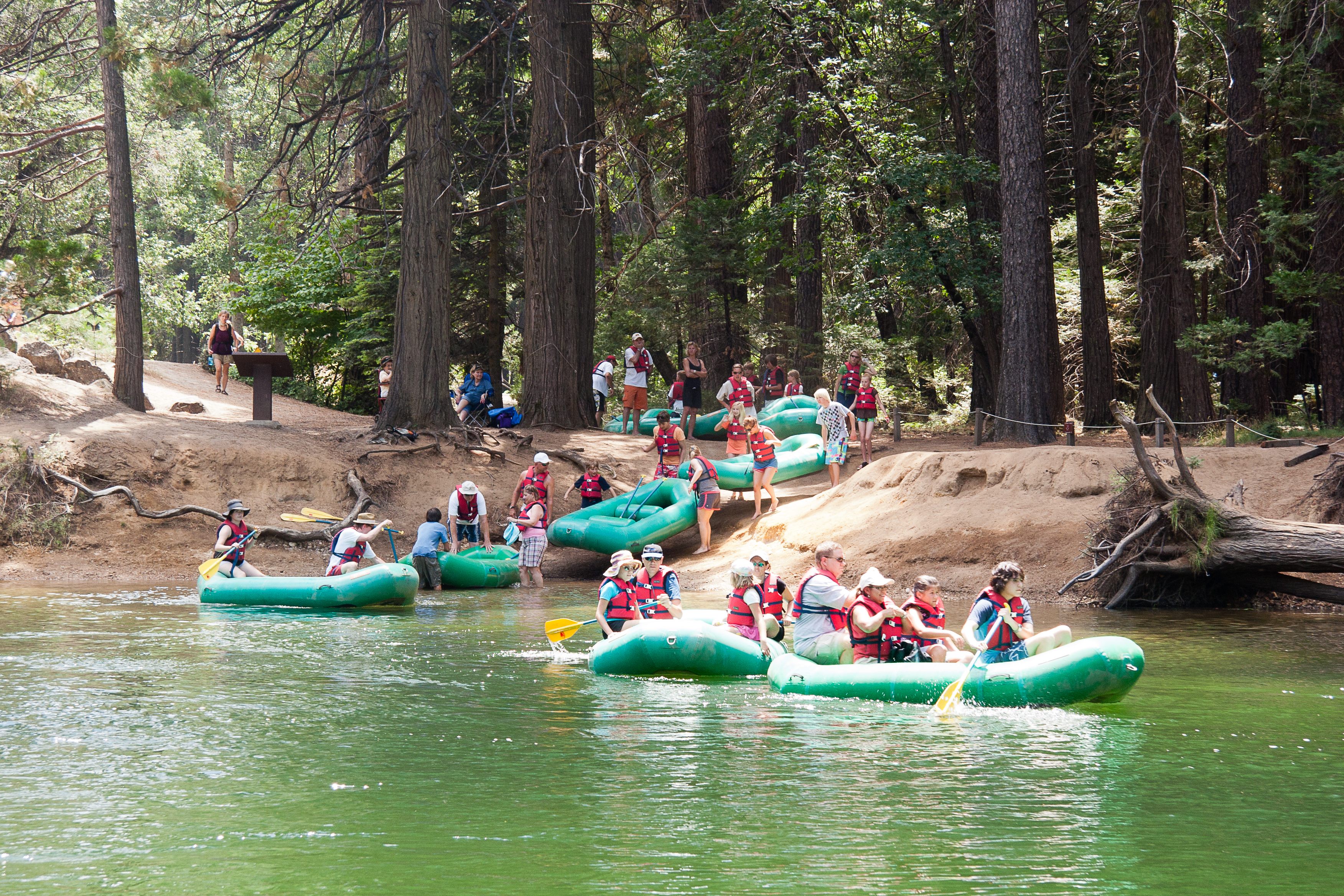 Raft launch area