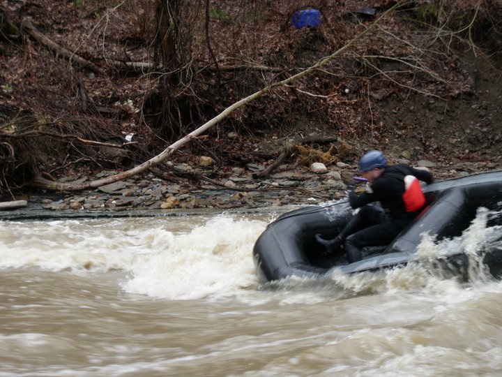 Raft surfing!