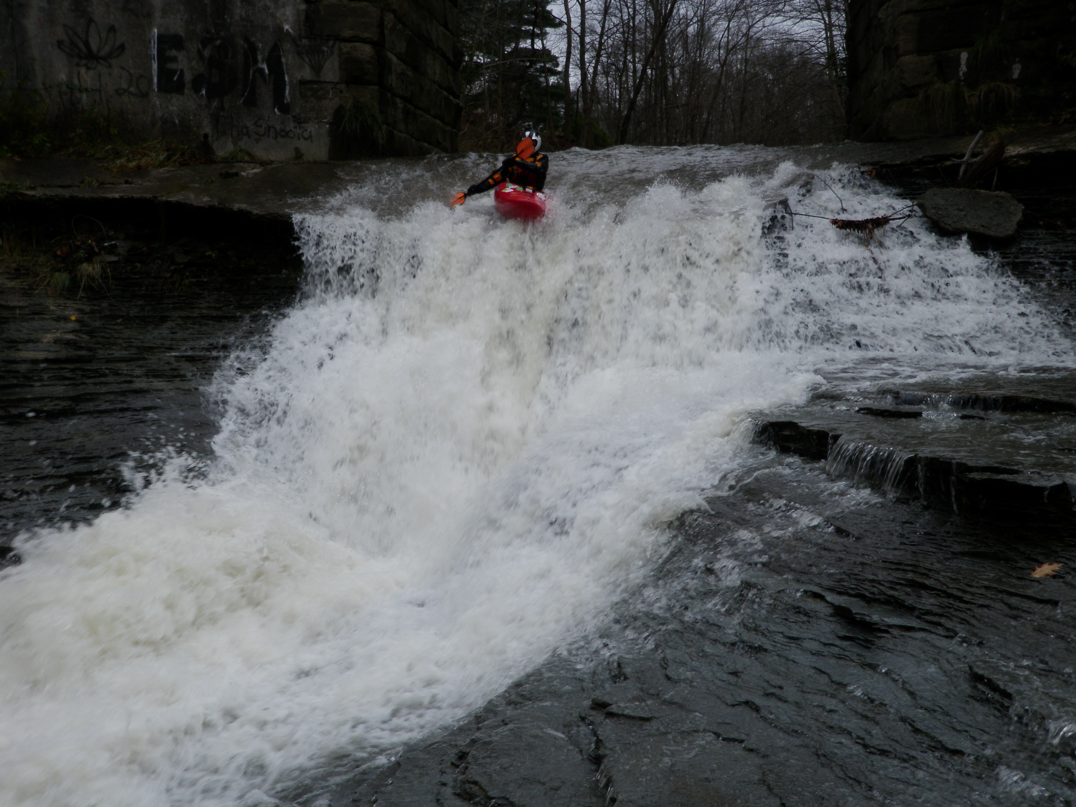 Kane Hill Falls Low. 12 square mile drainage, smallest micro around!