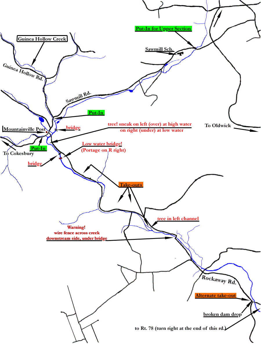 Rockaway Creek Guide Map