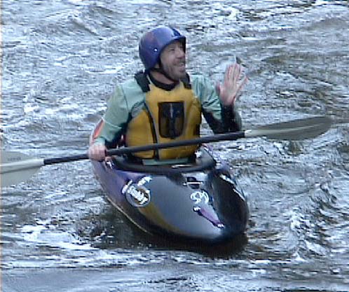 Steve Ruth waves to the fans at Huck Fest