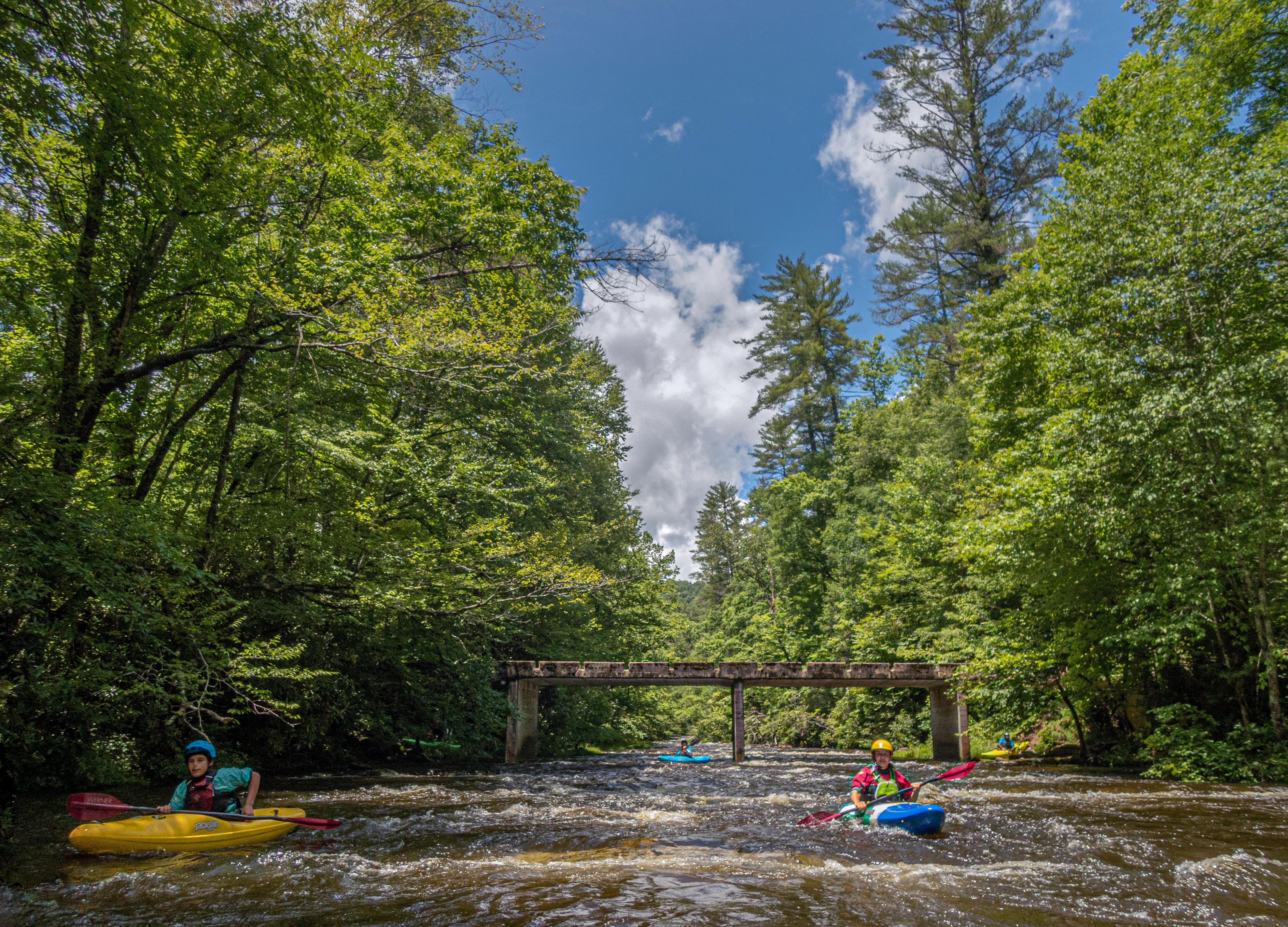 Looking upstream at the FS 81 bridge