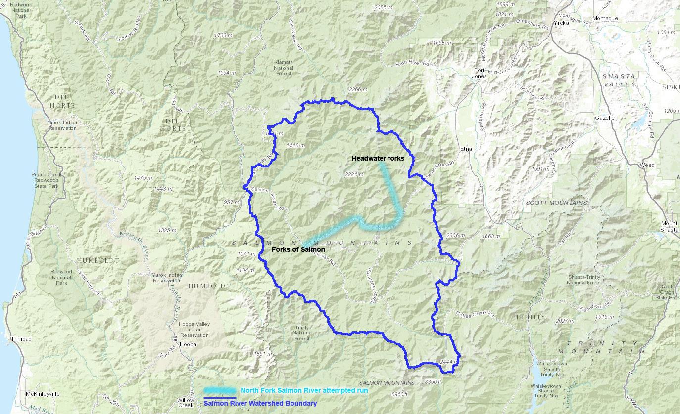 Forks to Forks Kayak Run Map