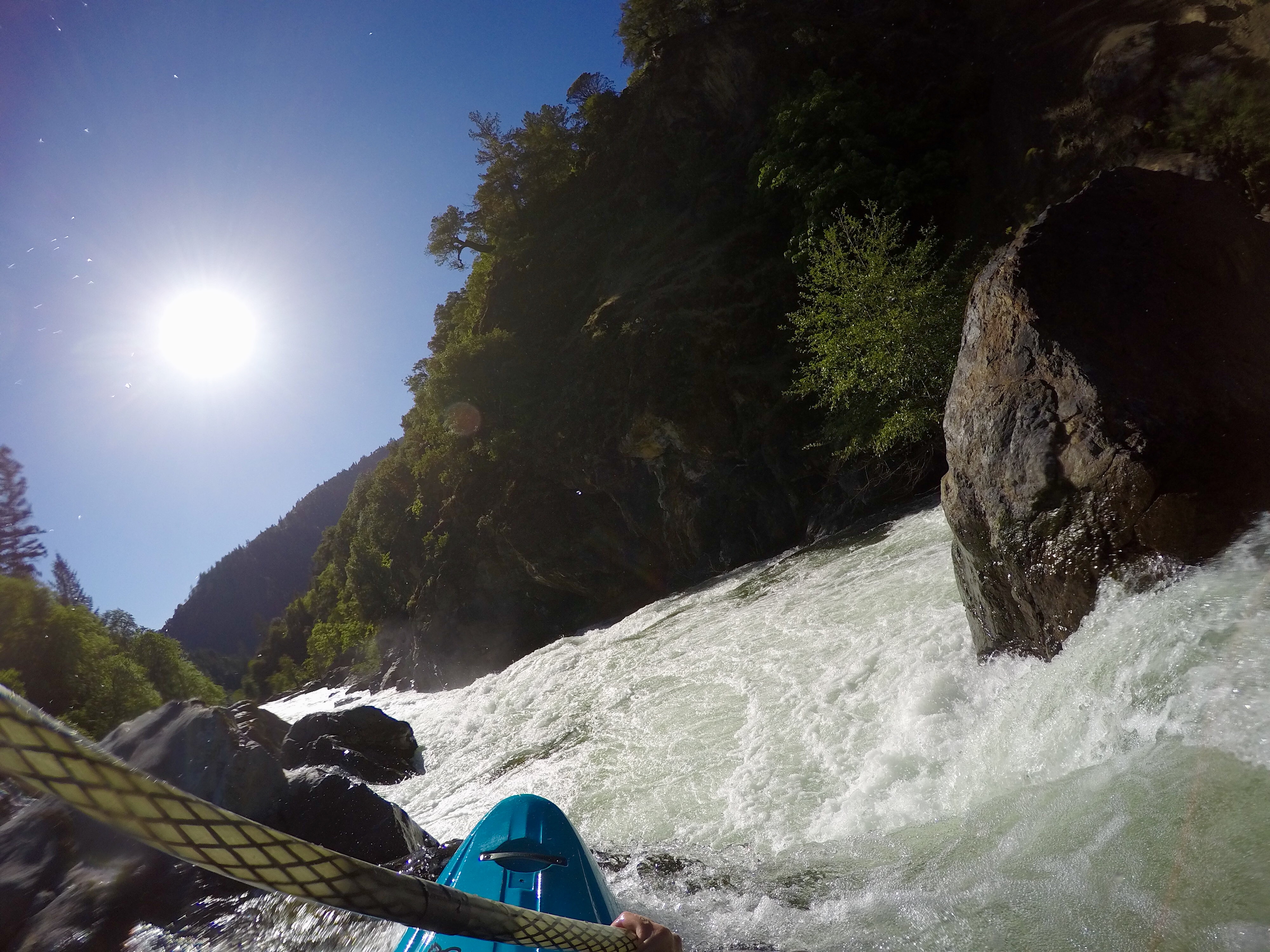 On the line through the Landslide Drop in Indian Point Gorge