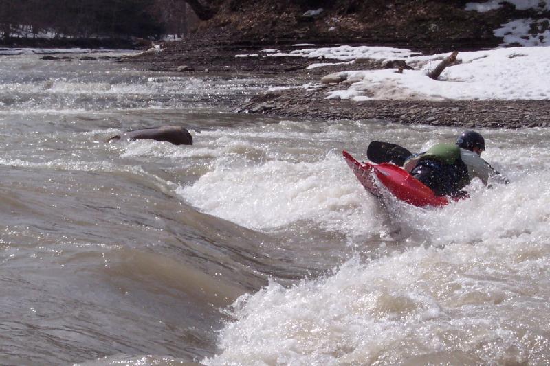Surfing on Cattaraugus Creek