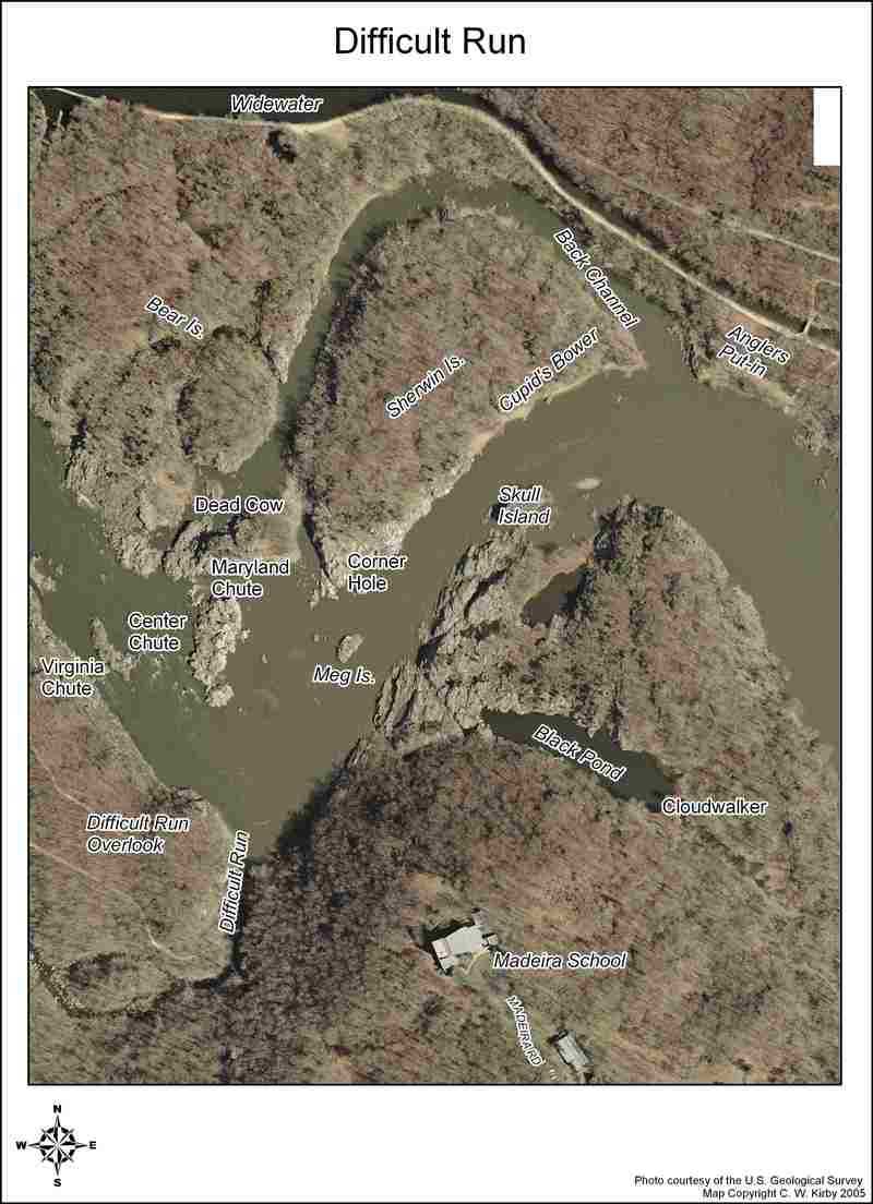 Potomac Gorge Map - Difficult Run (large file)
