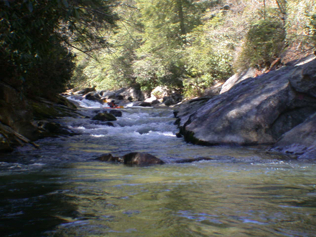 Mattress looking upstream