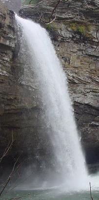 Desoto Falls, AL in black and white