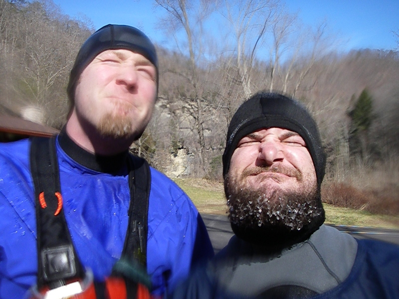 B and Conard chillin' after running the Russell Fork Gorge