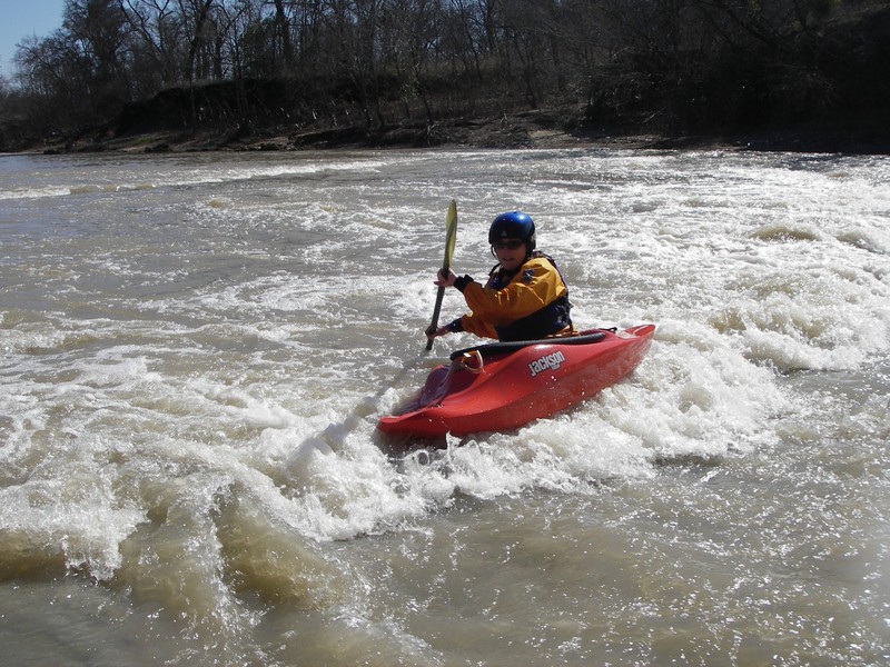 Kate surfin' Rowlett Creek