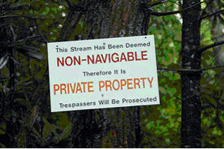 Headwaters Trespassing Sign