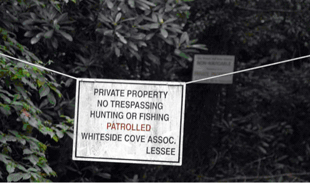 Headwaters Trespassing Sign