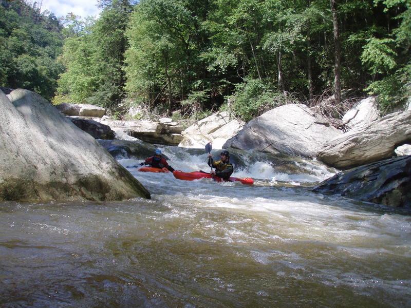 Kirk and Adam at the bottom of the rapid right above Jailhouse