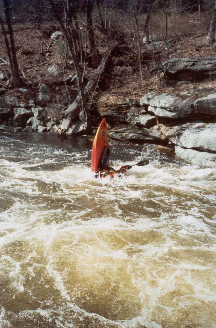 Natchaug - eddy line below Michaud's Hole
