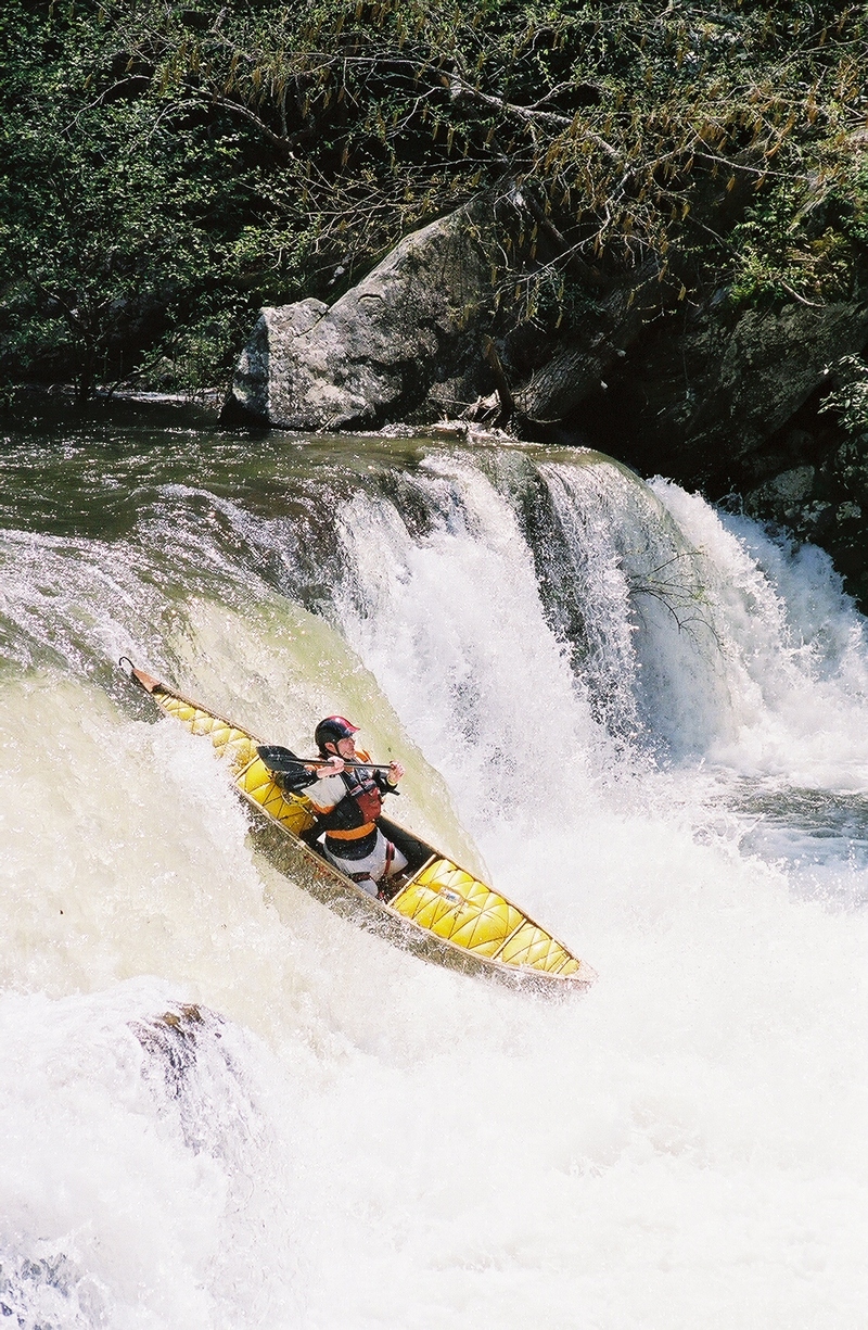 Open Canoe Boofing the Falls