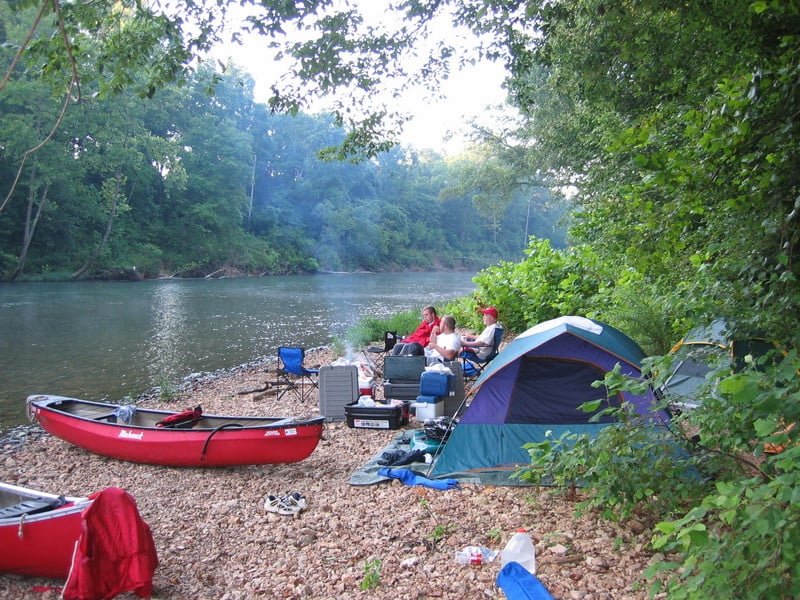 Early morning camp on the 11 Point