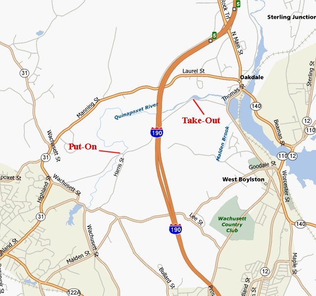 Map of Holden and West Boylston Area