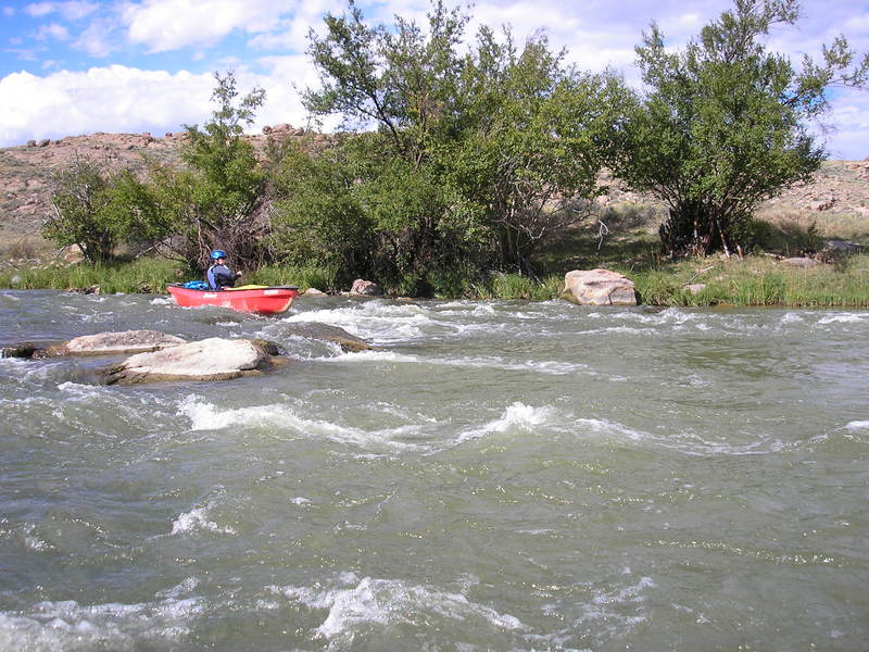 Laramie river enters the canyon