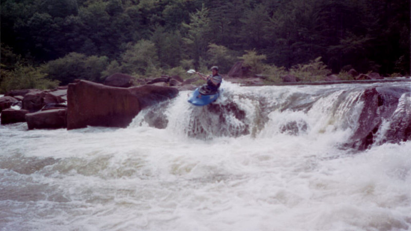 Gordon Byrd running Dave's Pride Rapid on the Upper Ocoee River.