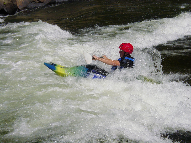 Surfing at swimmers
