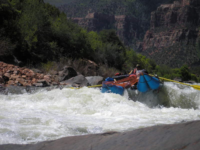 Boofing a raft