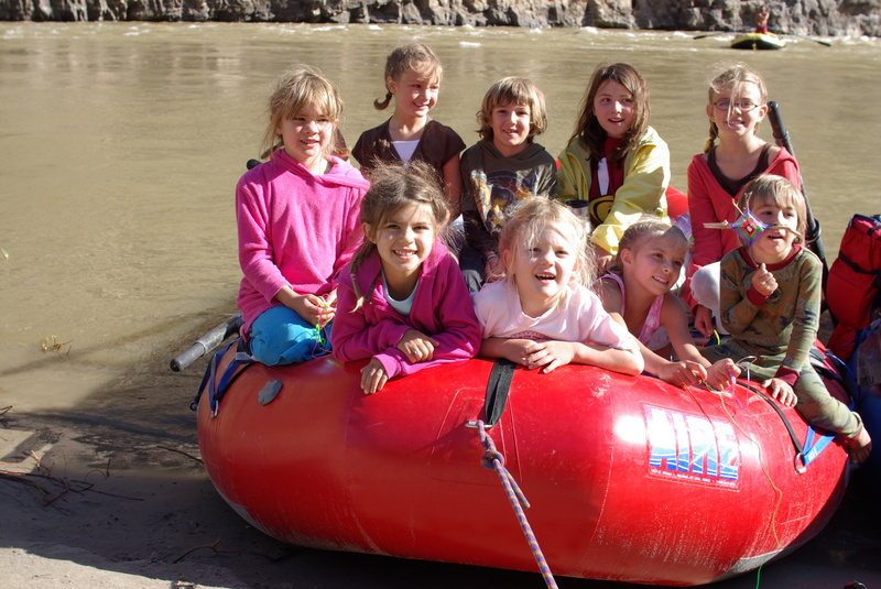 Kids Rafting on Yampa 