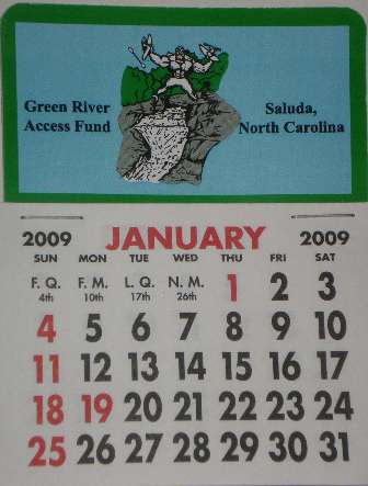 Green River Access Fund sticky calendars