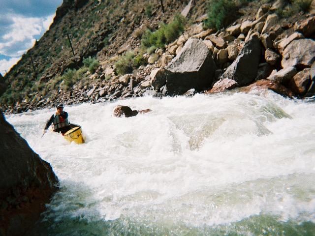 Canoe in the Royal Gorge