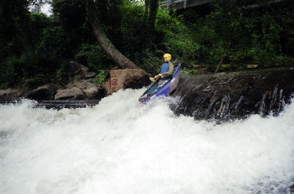 Open canoe on Flat Shoal