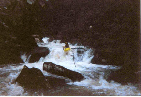 One of the drops below the falls