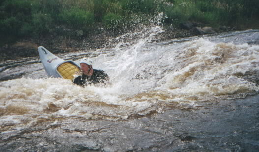 WI, Wisconsin River, Playing In Smoke Stack Hole