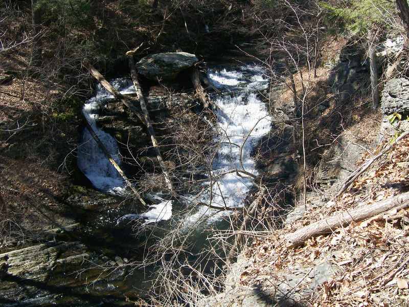 view of the  big slide from scouting trail
