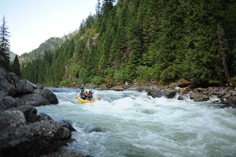 Leanna Guides the Raft Through Lochsa Falls
