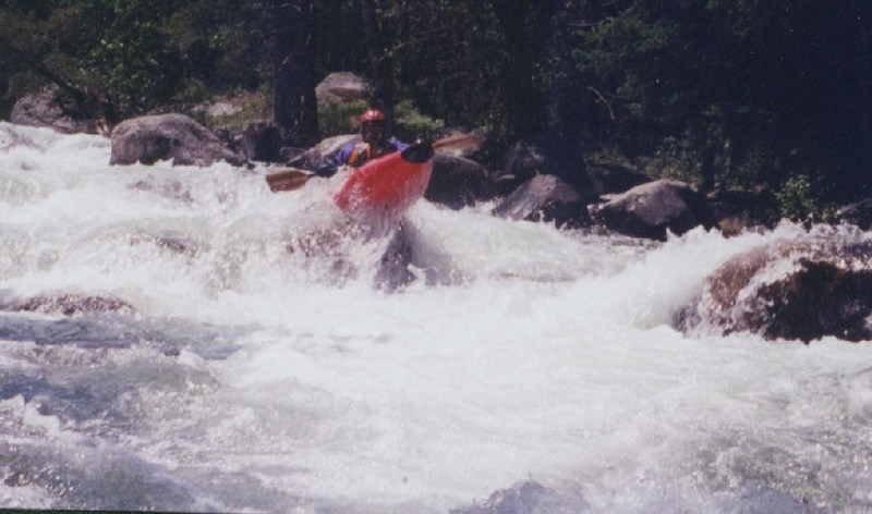 Mike boofing at Stump