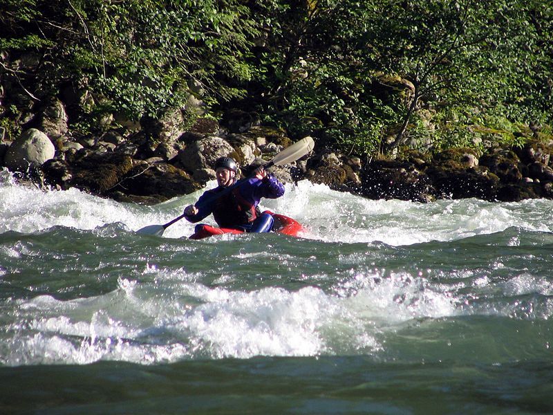 surfing a few drops below 1st Island Drop
