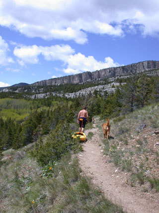 hiking into Dearborn 1
