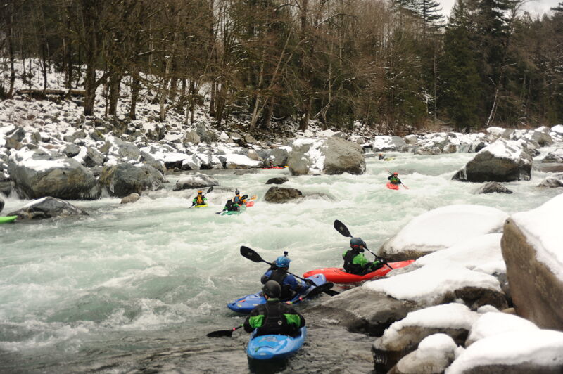 Looking Upstream Towards the Bottom of Boulder Drop