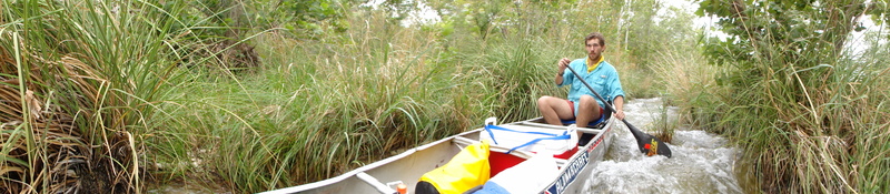 Paddling through reeds in the Devils
